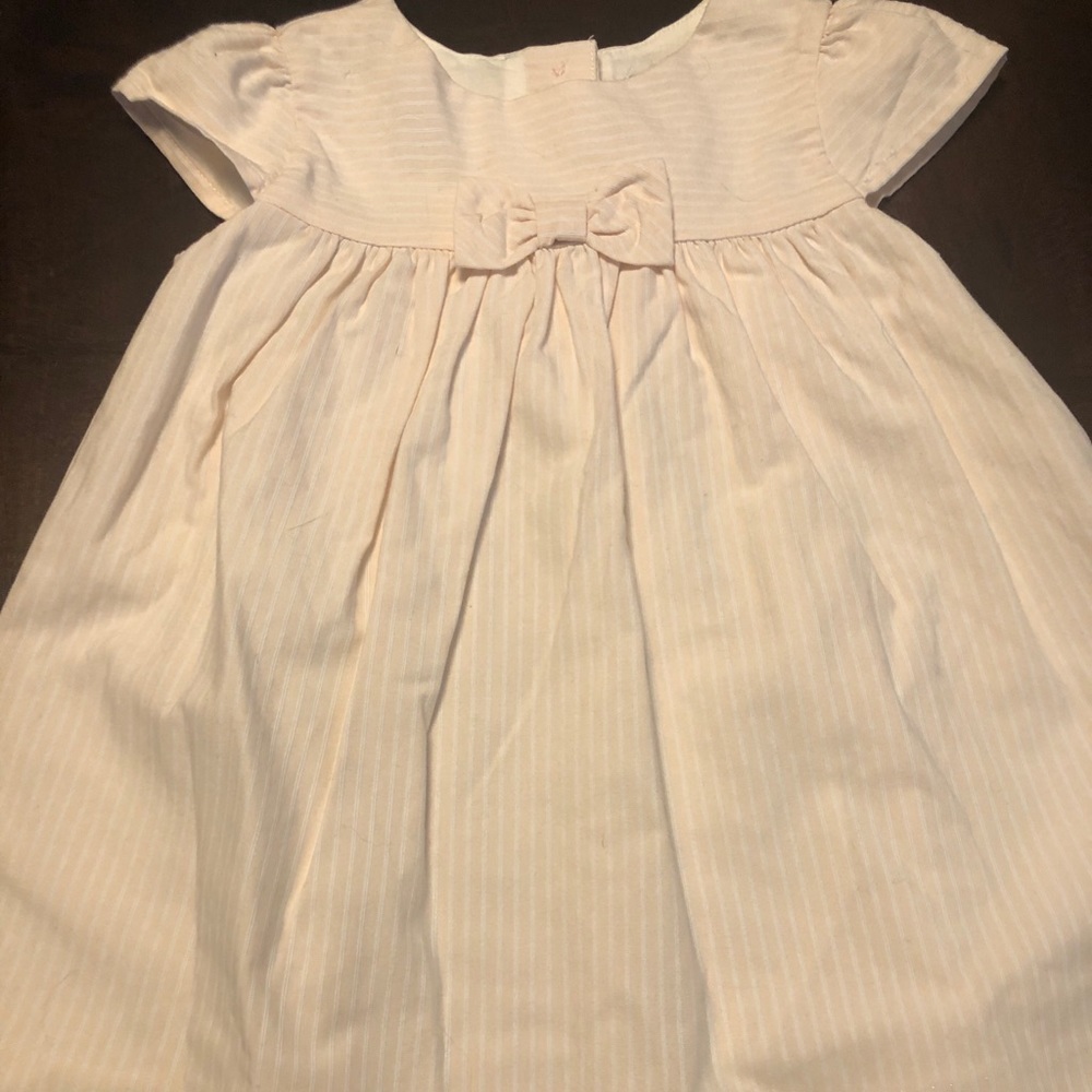 Janie and Jack light pink pinstripe dress NWT